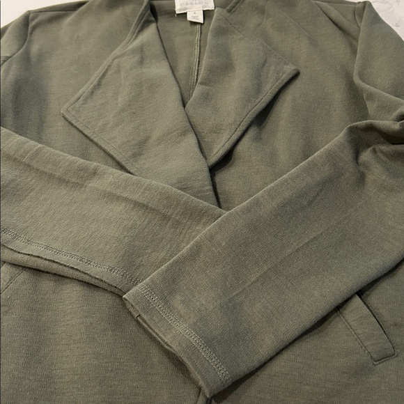 Career Sweater jacket Green long sleeve office wear business jacket like new - Picture 6 of 7